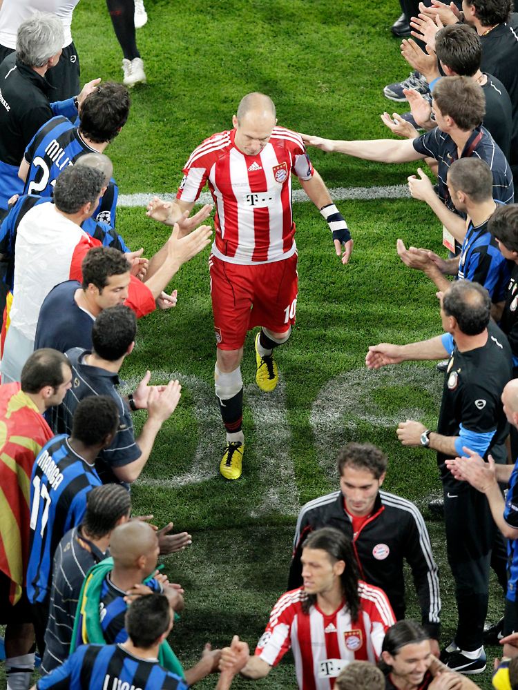 Gegen Inter Mailand blieb Arjen Robben wirkungslos. In der Bundesliga glänzte er regelmäßig.
