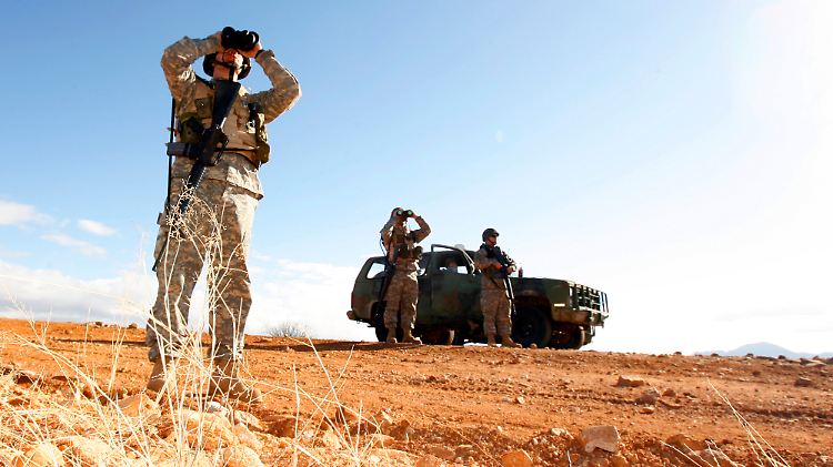 Soldaten der Nationalgarde an der Grenze zu Mexiko.