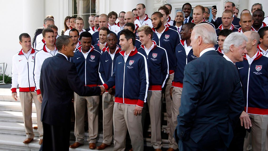 Für die US-Fußballer war der Empfang bei US-Präsident Obama eine "coole Sache".