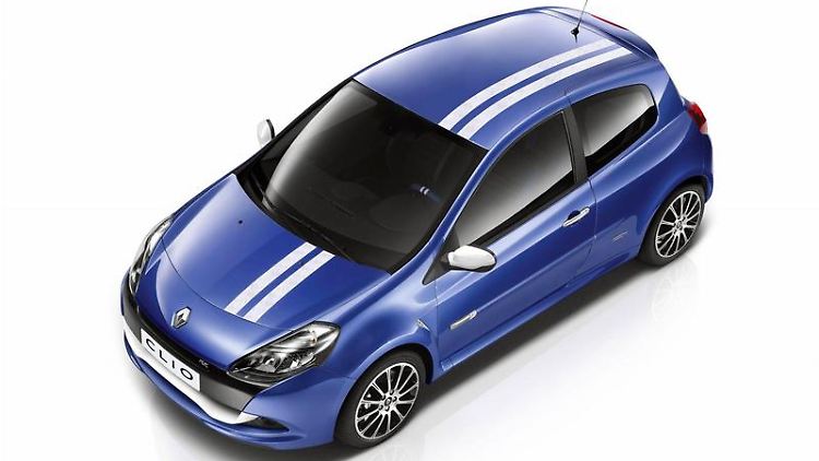 Am blauen Lack und den weißen Streifen zu erkennen: das neue Sportmodell Clio Gordini R.S. von Renault.