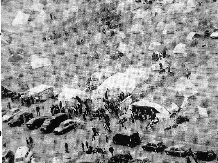 Aufklärungstornados der Bundeswehr machten am 05.06.2007 dieses Luftbild vom Camp Reddelich der Gegner des G8-Gipfels.