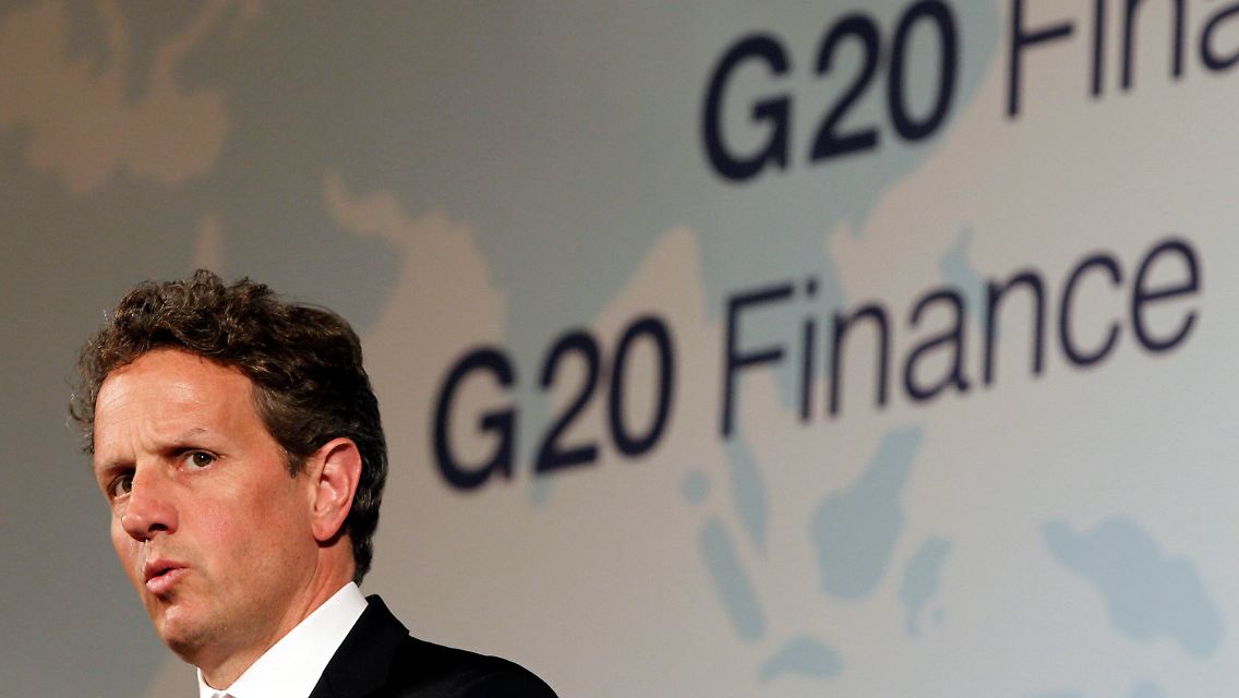 US-Finanzminister Geithner ist die Exportstärke von Ländern wie Deutschland ein Dorn im Auge.