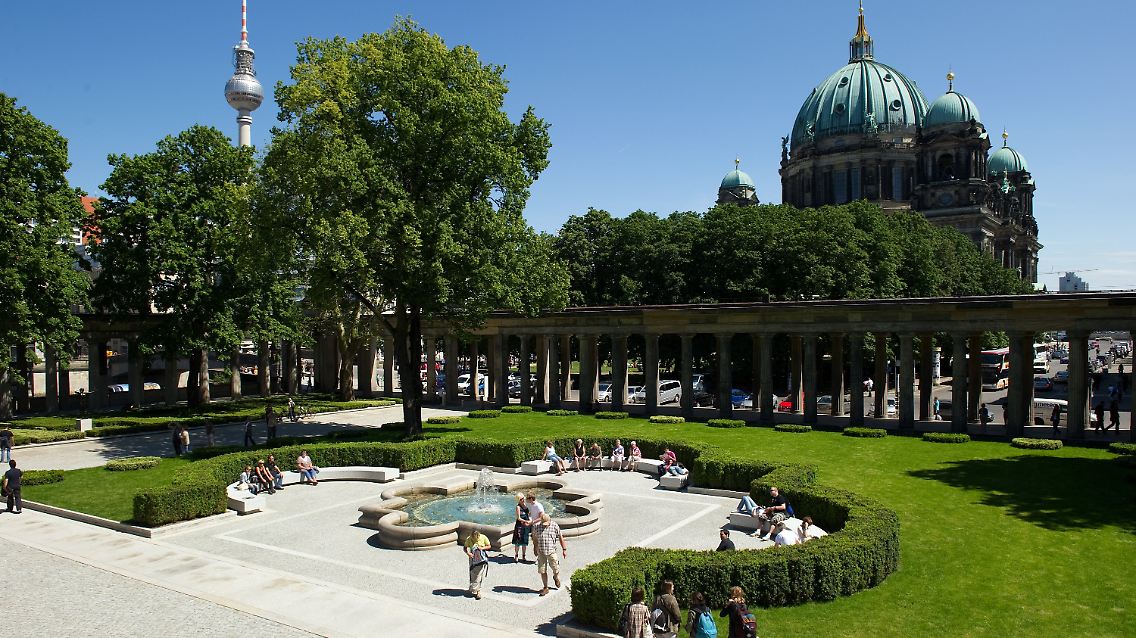Neu eröffnet: der Kolonnadengarten auf der Museumsinsel.