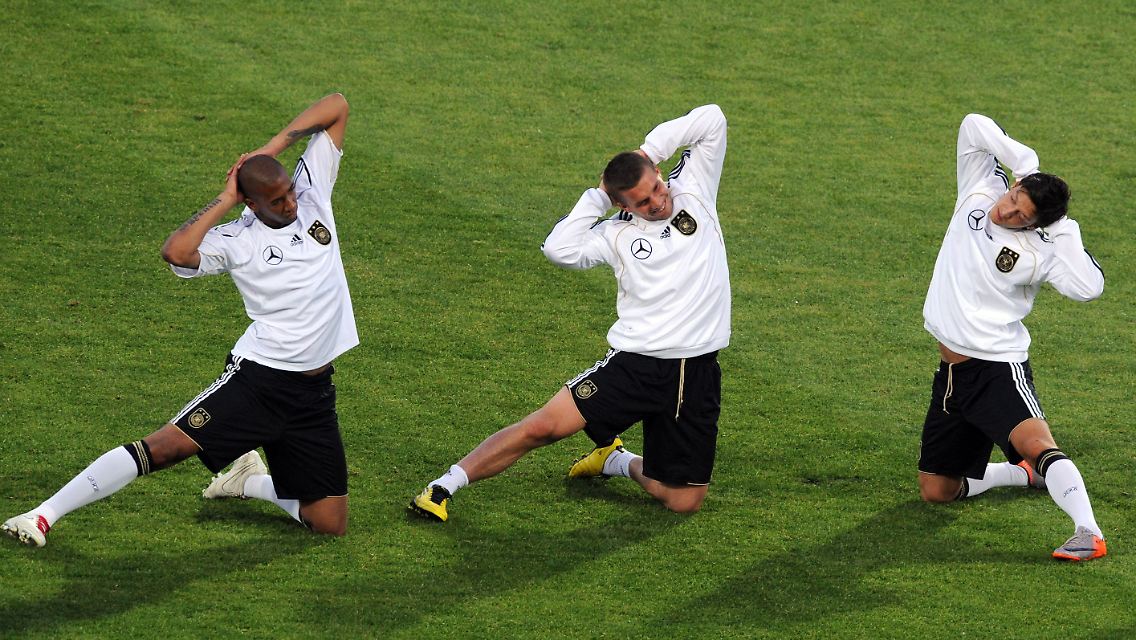 Das Aufwärmtraining war noch öffentlich, danach wurde geheim traininert.