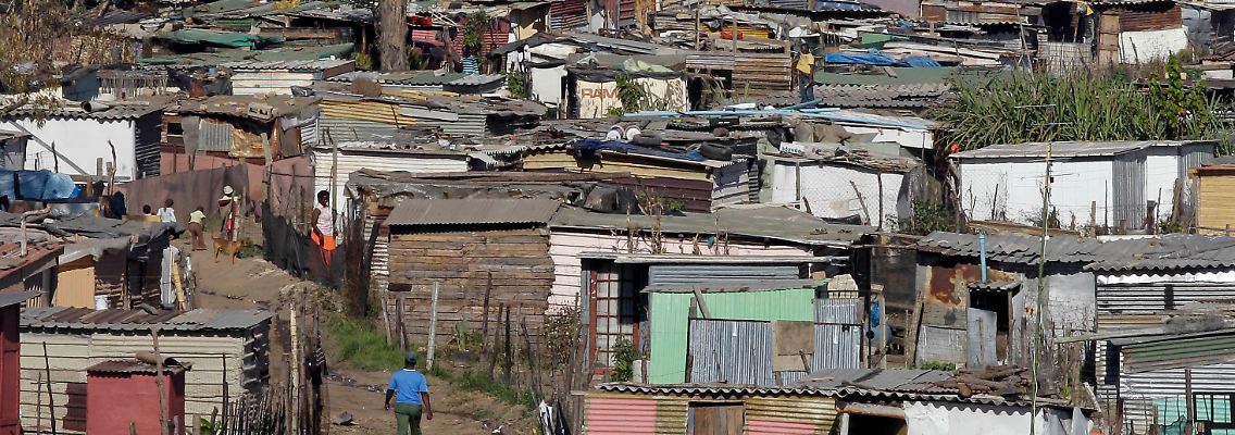 Ein großer Teil der Bevökerung lebt in sogenannten Townships (hier Muldersdrift bei Johannesburg).