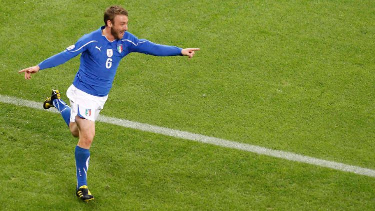 De Rossi nach seinem Tor.