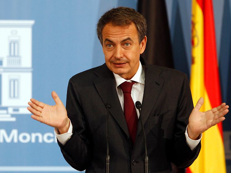 Ministerpräsident Zapatero in der Defensive. Er will die Sparvorgaben der EU bis 2011 erfüllen.