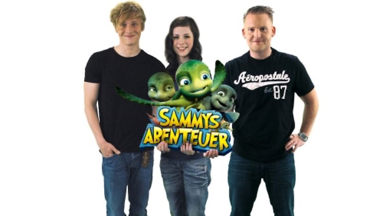Drei Schildkröten: Matthias Schweighöfer, Lena, Axel Stein (v.l.n.r.).