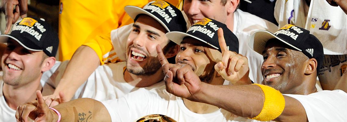 Und wieder Meister: Kobe Bryant, rechts, und die LA Lakers.