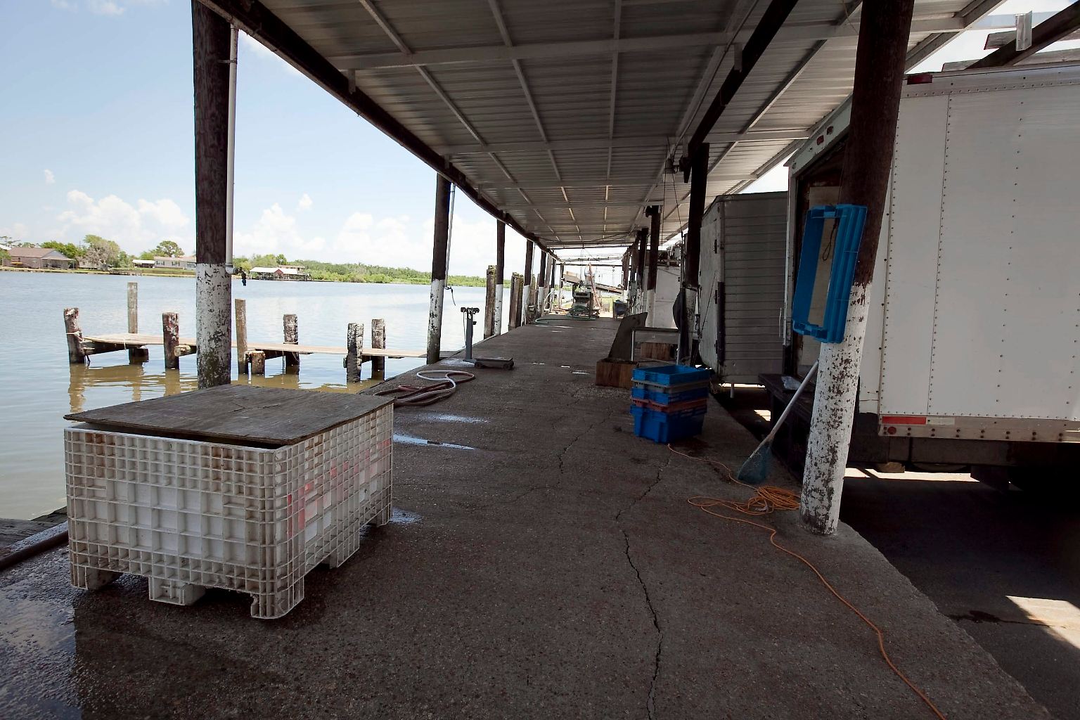 An der Küste des US-Bundesstaats Louisiana steht die Fischerei still.