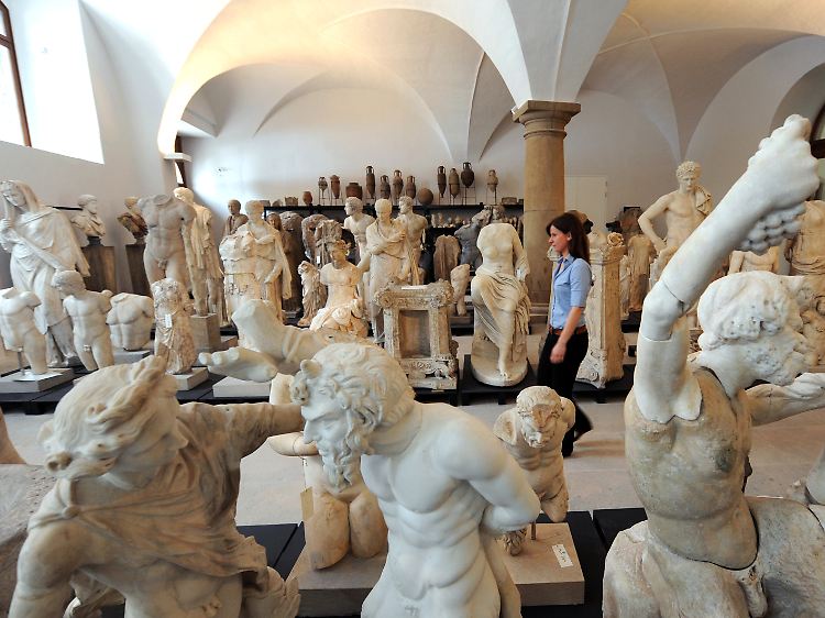Das Gläserne Depot der Skulpturensammlung.