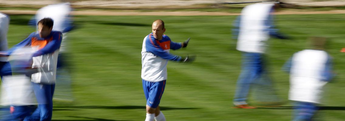 Trainiert hat er zumindest schon mal mit der Mannschaft: Arjen Robben.