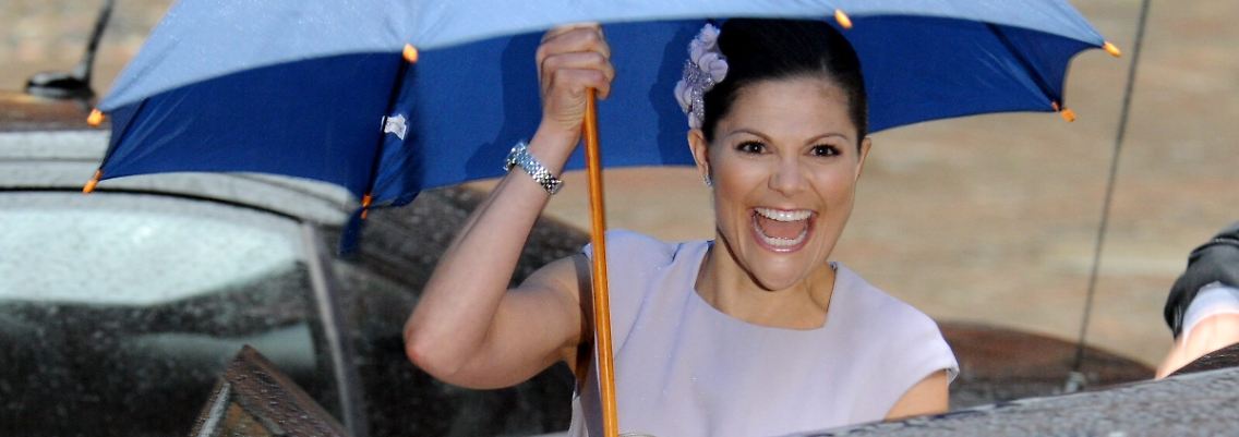 She's singing in the rain!