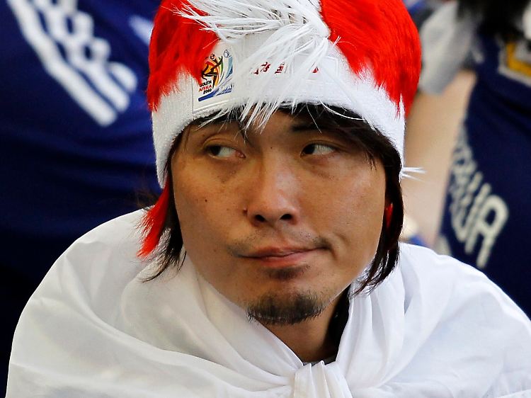 Knapp verloren: Und dieser japanische Fan ist traurig.
