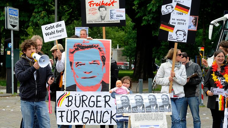 Auf der Straße haben die Aktionen der Gauck-Unterstützer noch nicht die Online-Dimensionen erreicht.