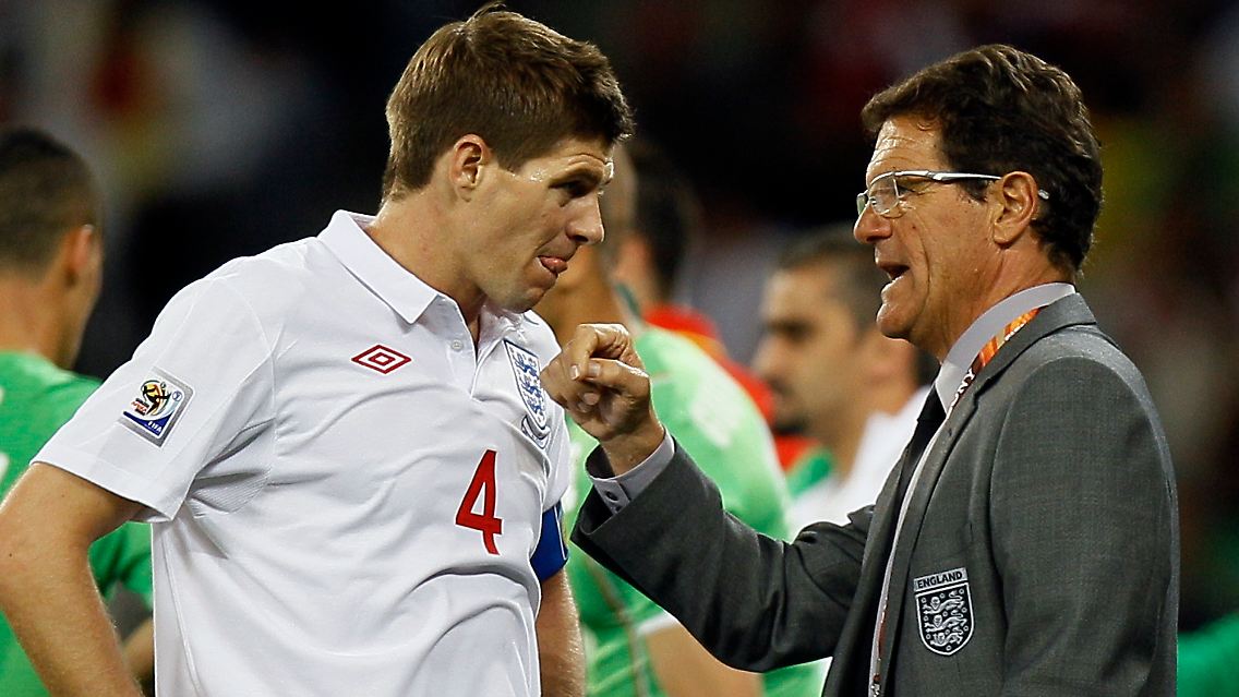 Es läuft nicht rund: Steven Gerrard und sein Trainer, Fabio Capello.
