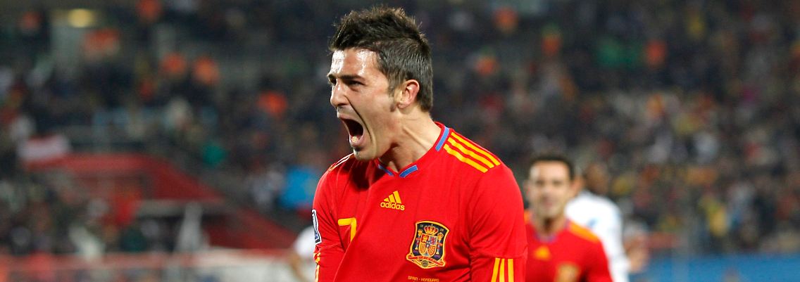 Der zweifache Torschütze: David Villa.