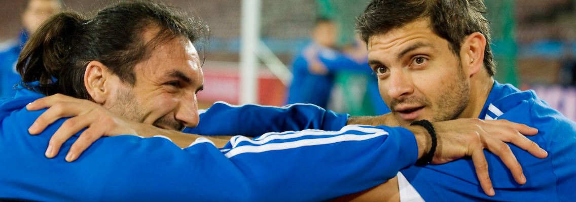 Die Verdienste von Rehhagel für den griechischen Fußball kann man gar nicht hoch genug einschätzen: Angelos Charisteas. "Wir vertrauen ihm wie Kinder."