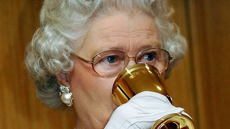 Prost! Queen Elizabeth II.