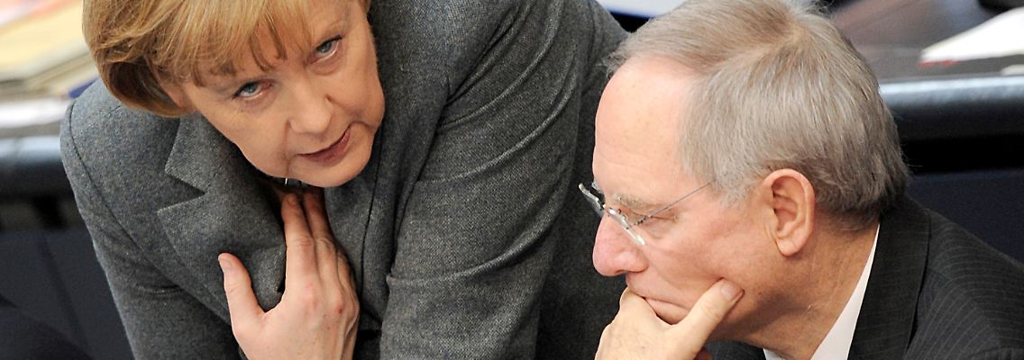 Merkel und Schäuble sind sich einig: Zunächst müsse der Haushalt konsolidiert werden.