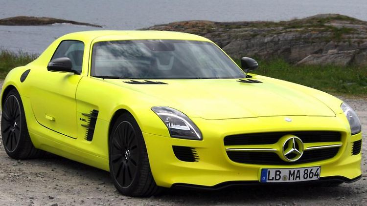 Soll bis zum Jahr 2013 reif für die Serienproduktion sein: der Mercedes SLS mit Elektroantrieb.