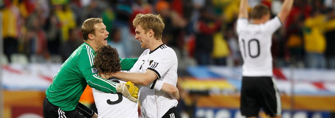 Am Boden war Deutschland gegen England nur beim Jubeln - und dazu gab es reichlich Gelegenheit.