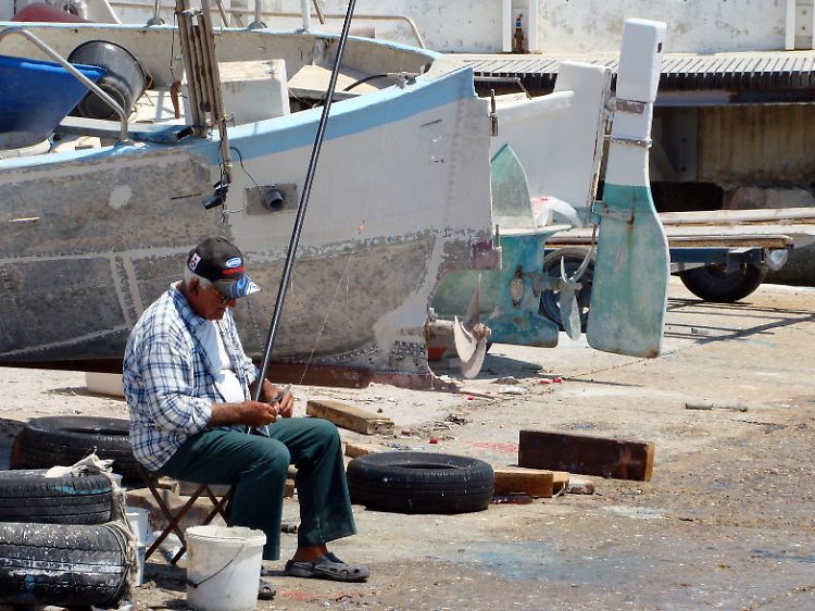 Traditionsberuf in Paphos - den Platz im Hafen müssen sich die Fischer allerdings mit Privatjachten und Ausflugsbooten teilen.
