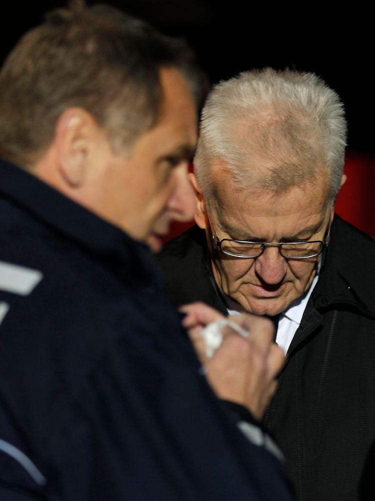 Winfried Kretschmann informierte sich vor Ort über die Lage.