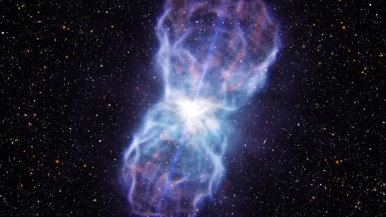Der Ausstoß des Quasars SDSS J1106+1939 entspricht dem Hundertfachen der Absrahlung der gesamten Milchstraße.