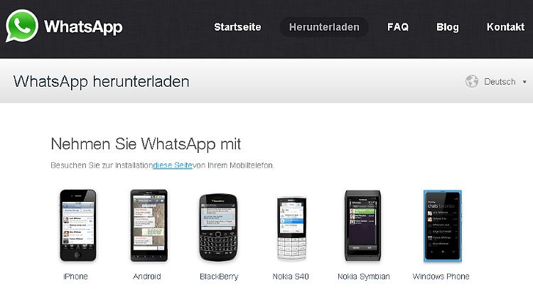 Sechs Apps, sechs Einfalltore? (whatsapp.com / Screenshot n-tv.de)