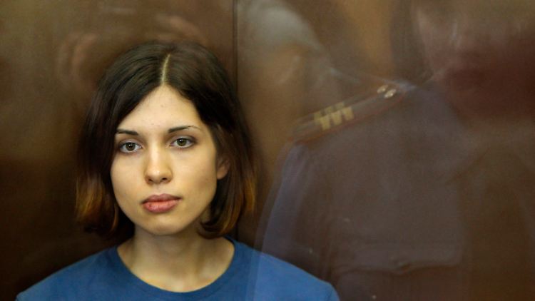 Nadeschda Tolokonnikowa während des Prozesses in Moskau.