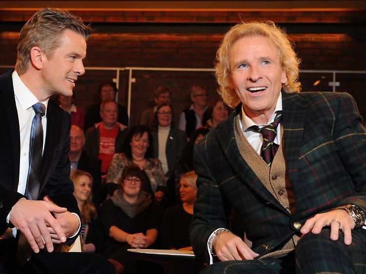 Der neue und der alte "Wetten dass ..?"-Moderator: Thomas Gottschalk (r.) besucht Markus Lanz.