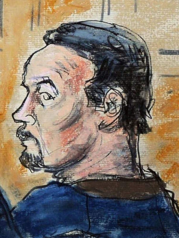 "Lazaro" bei der ersten Anhörung unmittelbar nach der Festnahme.