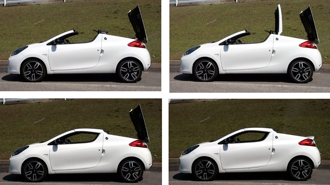 Öffnen und Schließen in Rekordzeit: Renaults "Wind" macht's möglich.
