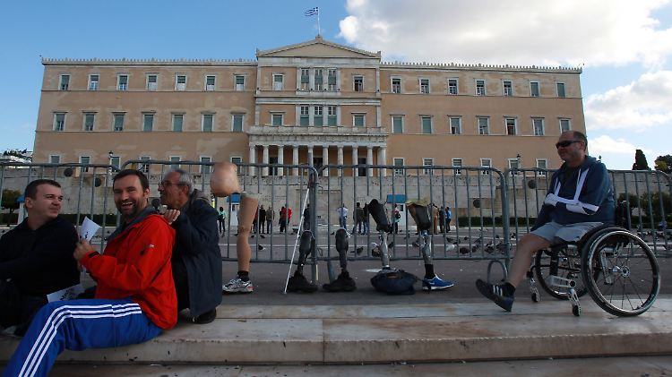 Blick auf das griechische Parlamentsgebäude.