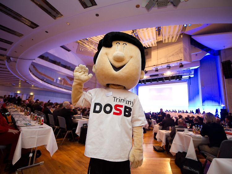 DOSB-Maskottchen Trimmy hat weiterhin gut lachen, ein Dopinggesetz wird es in Deutschland weiterhin nicht geben.