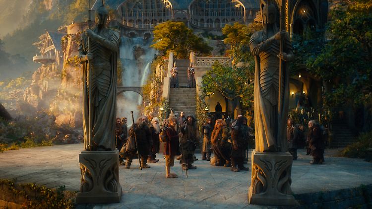 "Der Hobbit" mit seinen Gefährten: Bilbo Beutlin und die Zwerge.
