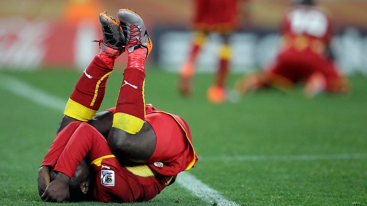 Die Untröstlichen: Ghana war dem WM-Halbfinale so nah, doch in der Runde der besten Vier steht Uruguay.
