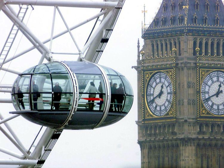 Am Südufer der Themse steht das höchste Riesenrad Europas: Von hier aus können Besucher die Hauptstadt einer weiteren hoch verschuldeten Industrienation betrachten.