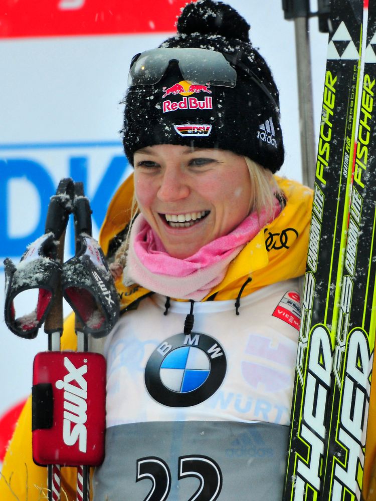 Fast ganz oben: Miriam Gössner fehlten nur wenige Sekunden zum Premierensieg im Biathlon-Weltcup.