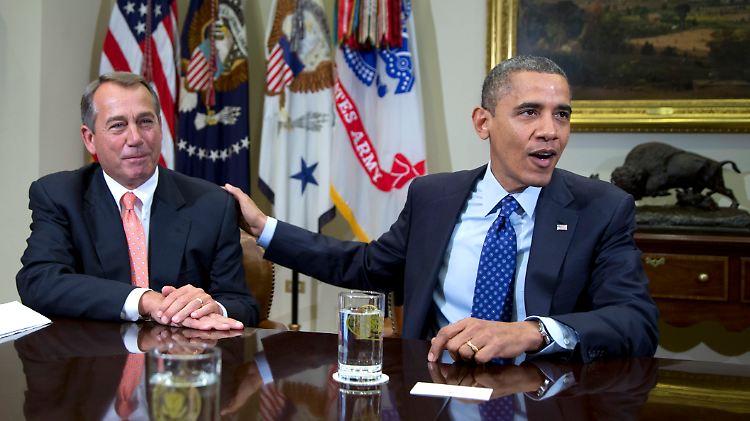 Noch immer keine Einigung: Boehner und Obama im November.