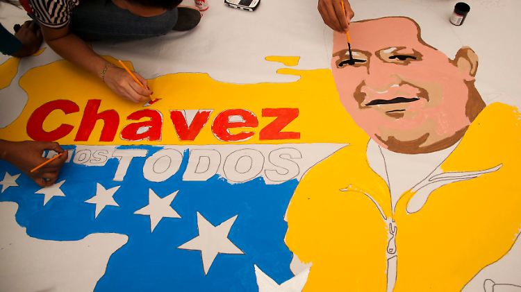 Die Anhängerschaft von Präsident Chavez ist groß.