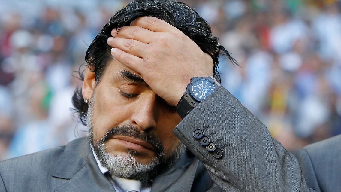 Argentiniens Fans warteten wie Maradona vergeblich auf das Feuerwerk der Nationalkicker.
