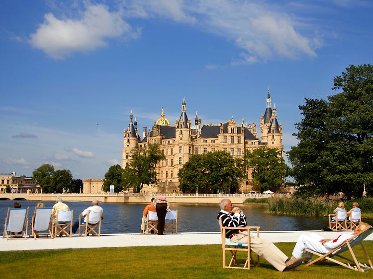 Der Sitz des Landtags von Mecklenburg-Vorpommern: Das Schloss in Schwerin.