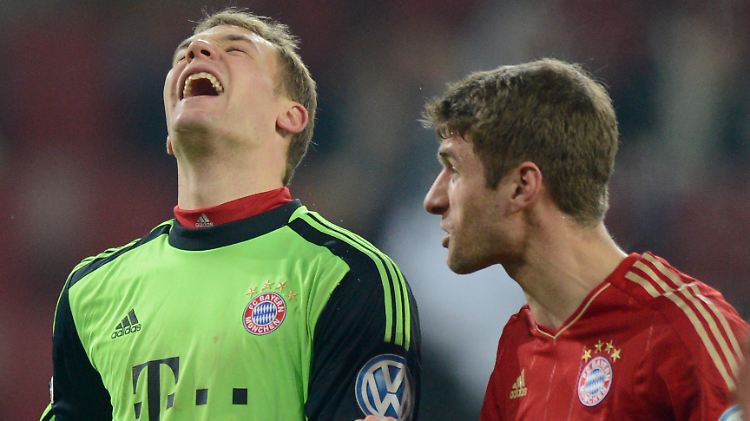 "Wir können jeden schlagen, das ist mir völlig wurscht": Münchens Thomas Müller, hier mit dem Kollegen Manuel Neuer.
