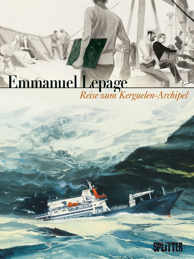 "Reise zum Kerguelen-Archipel" ist bei Splitter erschienen, die gebundene Ausgabe im Großformat hat 160 Seiten und kostet 29,80 Euro (D).