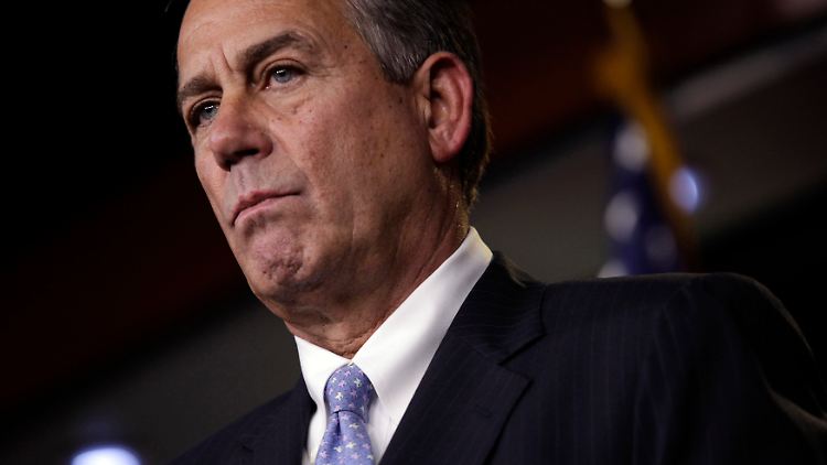 John Boehner bekommt nicht einmal bei seinen eigenen Leuten eine Mehrheit zusammen.