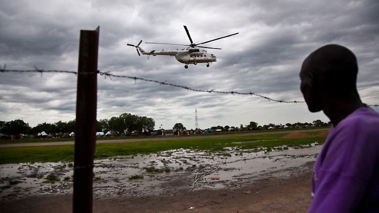 UN-Hubschrauber sind im Südsudan eigentlich ein vertrauter Anblick.