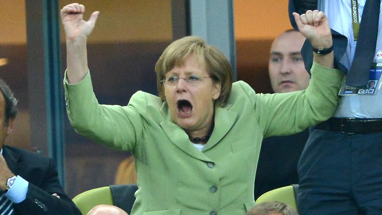 Angela Merkel in Jubelstimmung: Ihre Partei setzt zum ungeahnten Höhenflug an.