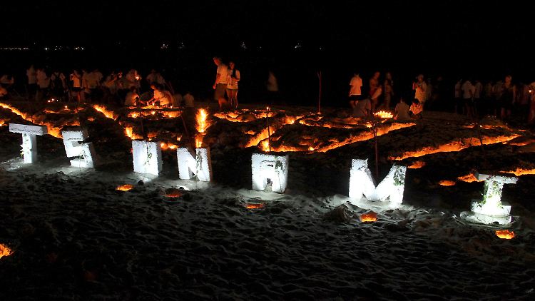 Gedenken am Strand von Phuket.